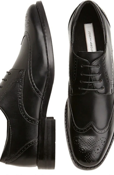 Joseph Abboud Black Wingtip Shoes 10 main image 2